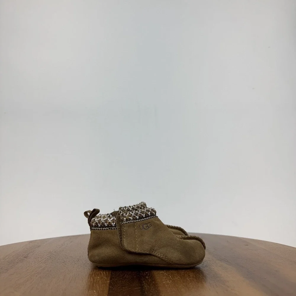 Baby‎ Ugg Tasman Chestnut Shearling Lined Comfort Casual Slippers Size 2/3 C GUC